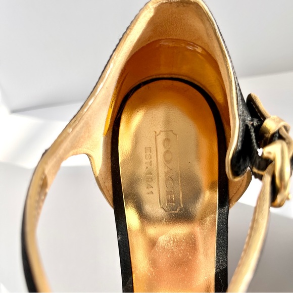 Coach Satin Wedge T-Strap Sandals “Trixy” - Picture 5 of 6